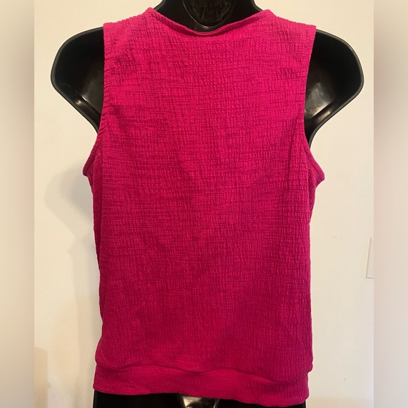 Universal Thread Sleeveless Surplice Wrap Top. Color: Pink (fuchsia tone) - Picture 3 of 9